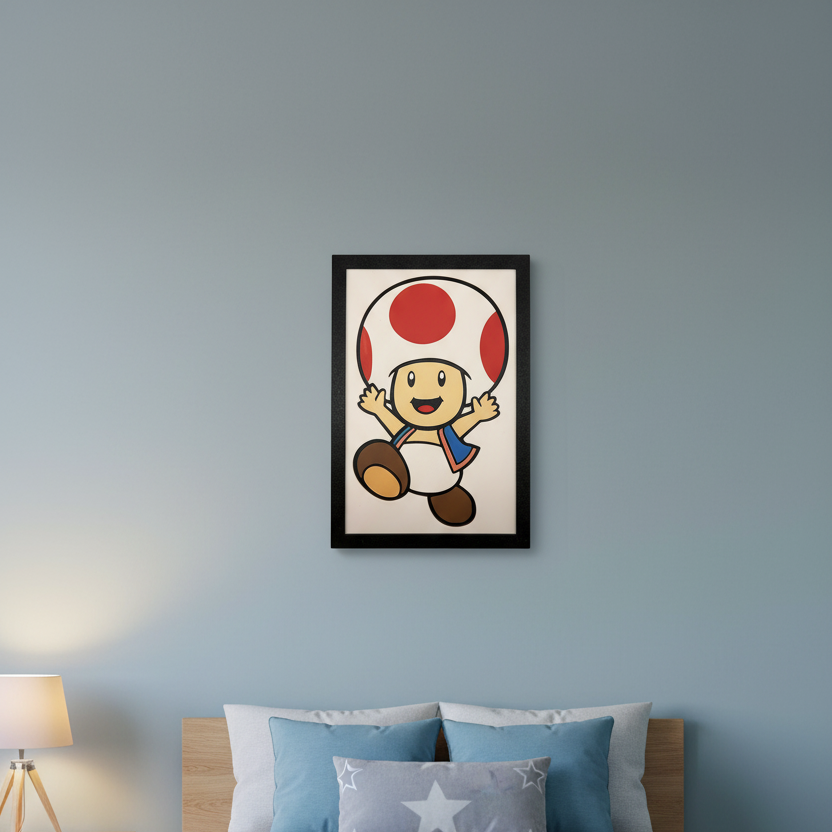 Toad (Super Mario) - 3D printed Hueforge Artwork