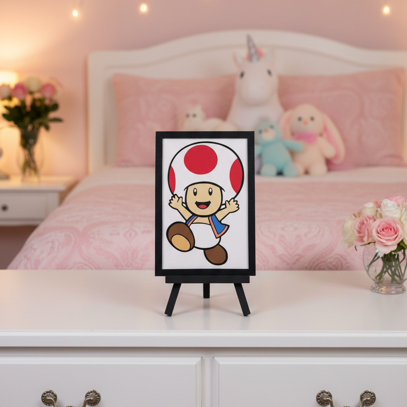 Toad (Super Mario) - 3D printed Hueforge Artwork