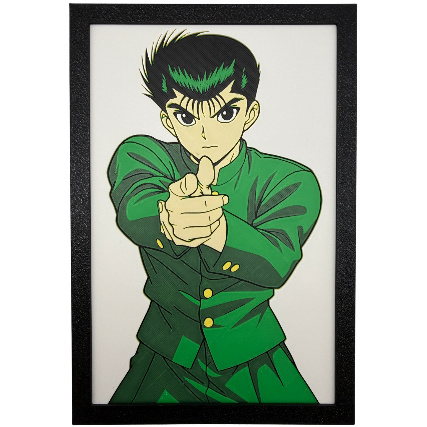 Yusuke Urameshi (YuYu Hakusho) - 3D printed Hueforge Artwork