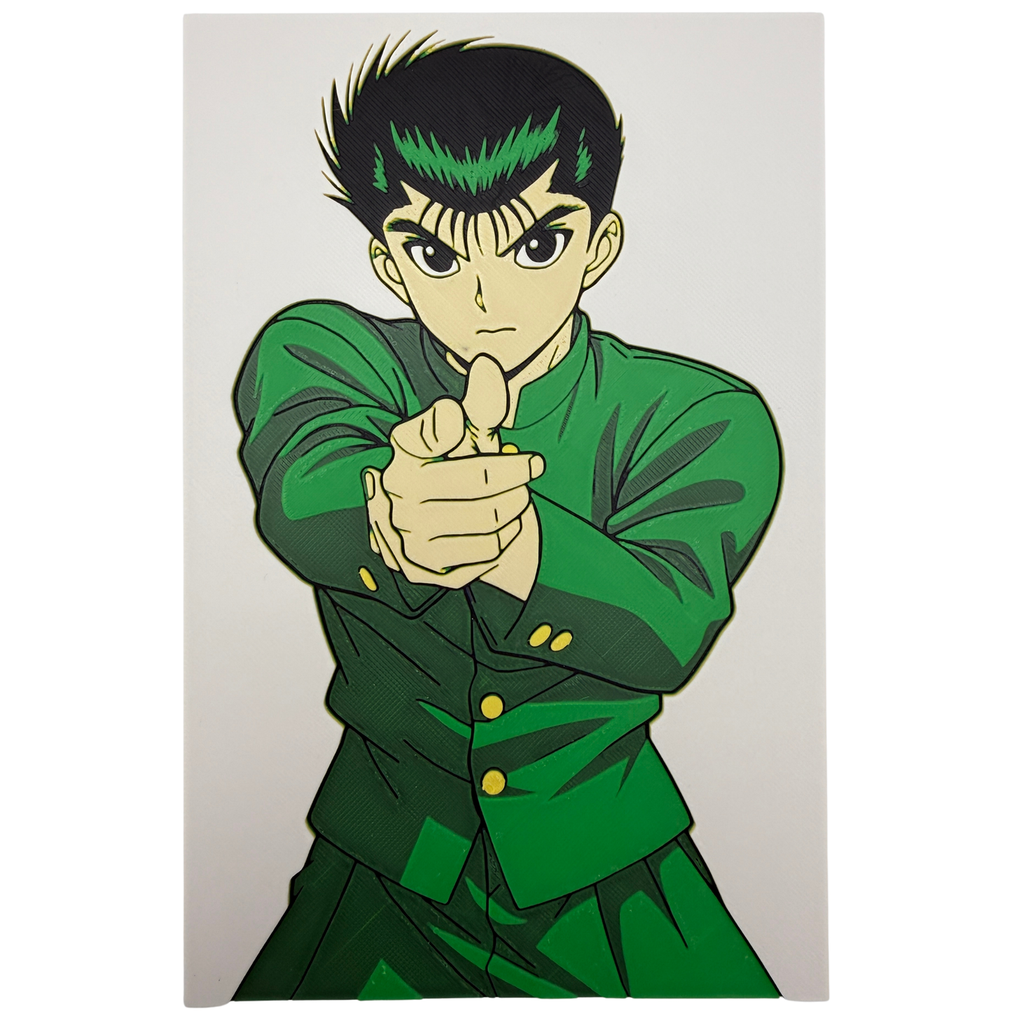 Yusuke Urameshi (YuYu Hakusho) - 3D printed Hueforge Artwork