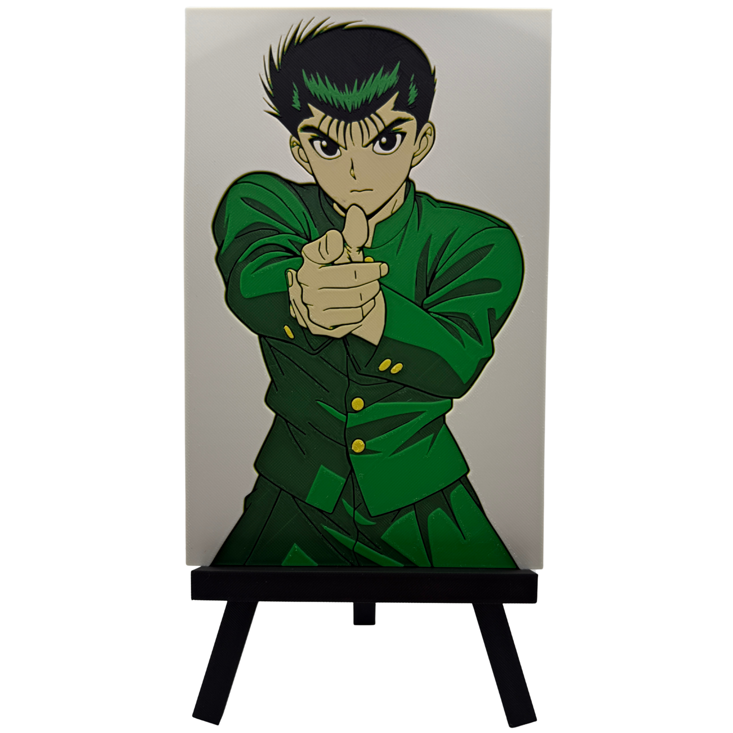 Yusuke Urameshi (YuYu Hakusho) - 3D printed Hueforge Artwork